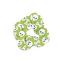 Skull Bone Mask Face White Green Velvet Scrunchie View1