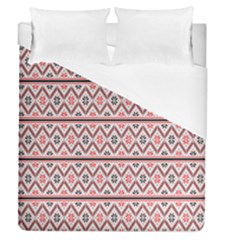 Red Flower Star Patterned Duvet Cover (queen Size) by Alisyart