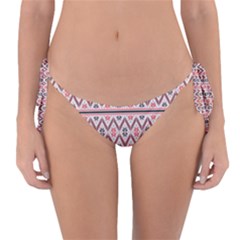 Red Flower Star Patterned Reversible Bikini Bottom