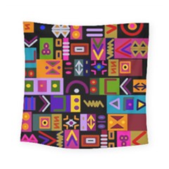 Abstract A Colorful Modern Illustration Square Tapestry (small) by Celenk