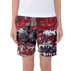 Graffiti Women s Basketball Shorts by ValentinaDesign