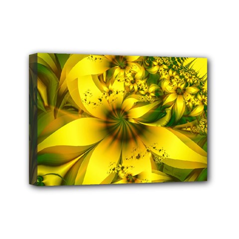 Beautiful Yellow-green Meadow Of Daffodil Flowers Mini Canvas 7  X 5  by jayaprime