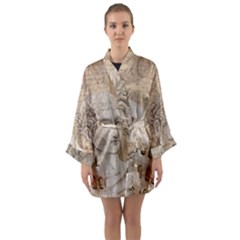 Colosseum Rome Caesar Background Long Sleeve Kimono Robe by Celenk