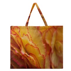 Flowers Leaves Leaf Floral Summer Zipper Large Tote Bag by Celenk