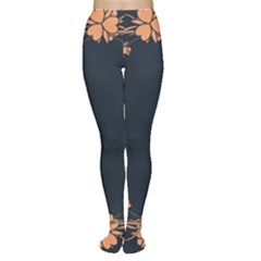 Floral Vintage Royal Frame Pattern Women s Tights