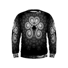 Fractal Filigree Lace Vintage Kids  Sweatshirt by Celenk