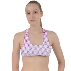 Halftone Dot Background Pattern Criss Cross Racerback Sports Bra by Celenk