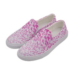 Halftone Dot Background Pattern Women s Canvas Slip Ons by Celenk