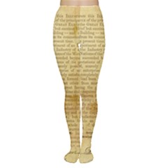 Vintage Background Paper Women s Tights