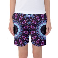 Kaleidoscope Shape Abstract Design Women s Basketball Shorts by Celenk