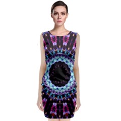 Kaleidoscope Shape Abstract Design Classic Sleeveless Midi Dress by Celenk