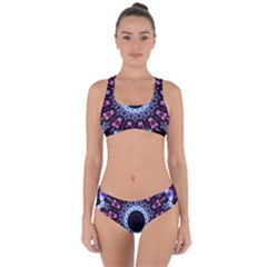 Kaleidoscope Shape Abstract Design Criss Cross Bikini Set by Celenk