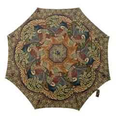 Wings Feathers Cubism Mosaic Hook Handle Umbrellas (medium) by Celenk