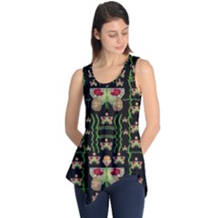 Roses In The Soft Hands Makes A Smile Pop Art Sleeveless Tunic by pepitasart