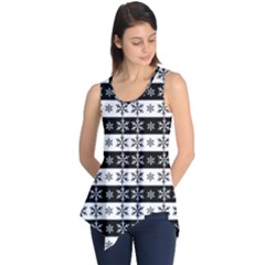 Snowflakes - Christmas Pattern Sleeveless Tunic by Valentinaart