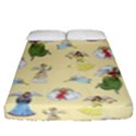 Christmas angels  Fitted Sheet (Queen Size) View1