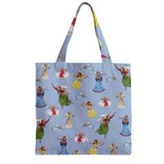 Christmas Angels  Zipper Grocery Tote Bag