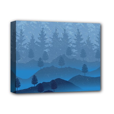 Blue Mountain Deluxe Canvas 14  X 11  by berwies