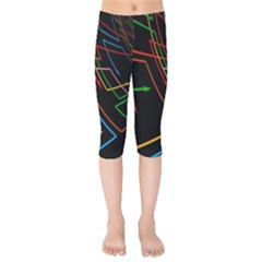 Arrows Direction Opposed To Next Kids  Capri Leggings 