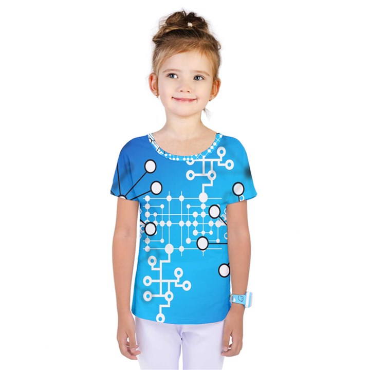 Block Chain Data Records Concept Kids  One Piece Tee