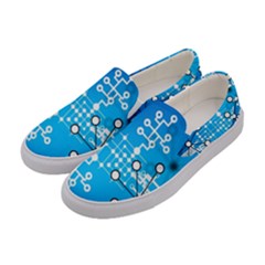 Block Chain Data Records Concept Women s Canvas Slip Ons by Celenk