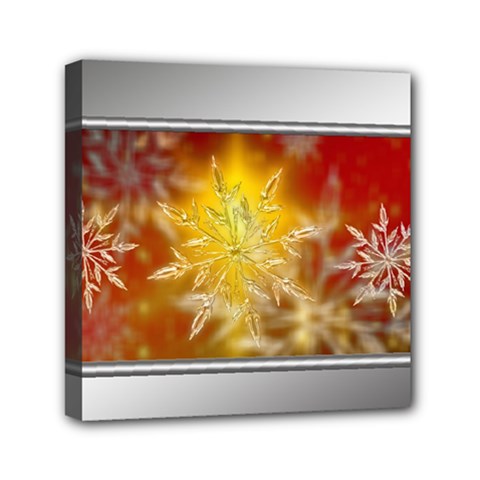 Christmas Candles Christmas Card Mini Canvas 6  X 6  by Celenk