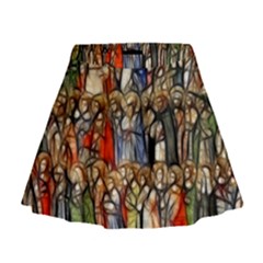 All Saints Christian Holy Faith Mini Flare Skirt by Celenk