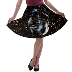 Christmas Star Ball A-line Skater Skirt