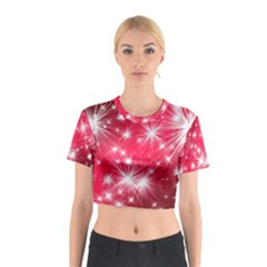 Christmas Star Advent Background Cotton Crop Top by Celenk