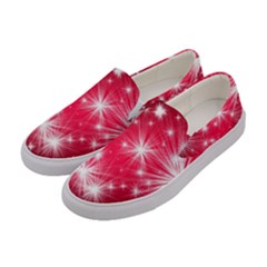 Christmas Star Advent Background Women s Canvas Slip Ons by Celenk