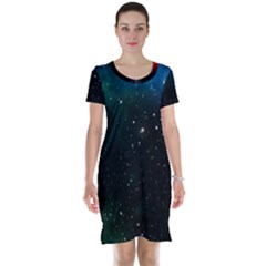 Galaxy Space Universe Astronautics Short Sleeve Nightdress