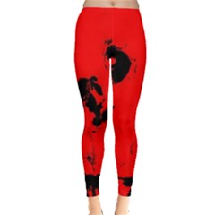 Halloween Face Horror Body Bone Leggings  by Celenk