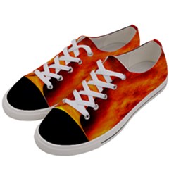 Black Yellow Red Sunset Women s Low Top Canvas Sneakers