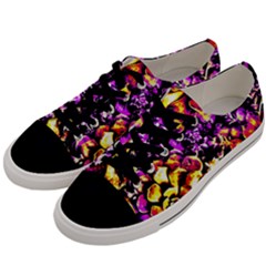 Purple Yellow Flower Plant Men s Low Top Canvas Sneakers