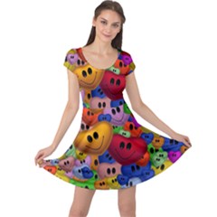 Heart Love Smile Smilie Cap Sleeve Dress