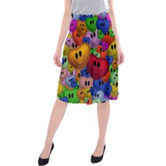 Heart Love Smile Smilie Midi Beach Skirt