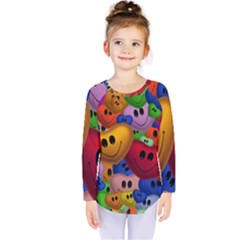 Heart Love Smile Smilie Kids  Long Sleeve Tee