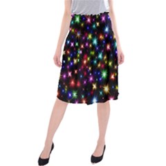 Fireworks Rocket New Year S Day Midi Beach Skirt by Celenk