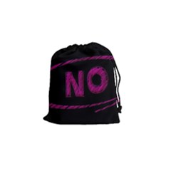 No Cancellation Rejection Drawstring Pouches (small)  by Celenk