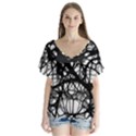 Neurons Brain Cells Brain Structure V-Neck Flutter Sleeve Top View1