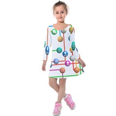 Icon Media Social Network Kids  Long Sleeve Velvet Dress by Celenk