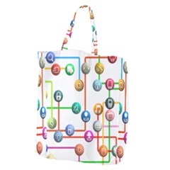 Icon Media Social Network Giant Grocery Zipper Tote by Celenk