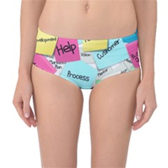 Stickies Post It List Business Mid-waist Bikini Bottoms by Celenk