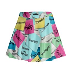 Stickies Post It List Business Mini Flare Skirt by Celenk