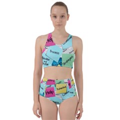 Stickies Post It List Business Racer Back Bikini Set by Celenk