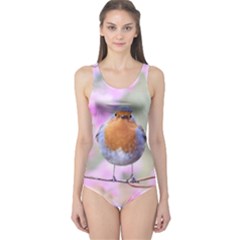 Spring Bird Bird Spring Robin One Piece Swimsuit