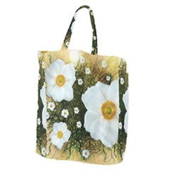 Summer Anemone Sylvestris Giant Grocery Zipper Tote by Celenk