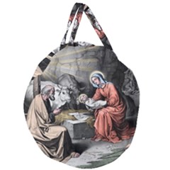 The Birth Of Christ Giant Round Zipper Tote by Valentinaart