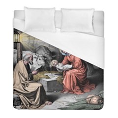 The Birth Of Christ Duvet Cover (full/ Double Size) by Valentinaart