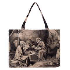 The Birth Of Christ Zipper Medium Tote Bag by Valentinaart